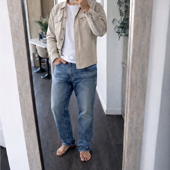 True Religion Men’s Ricky Straight Red Stitch Jeans (Size 36) - Picture 2 of 6